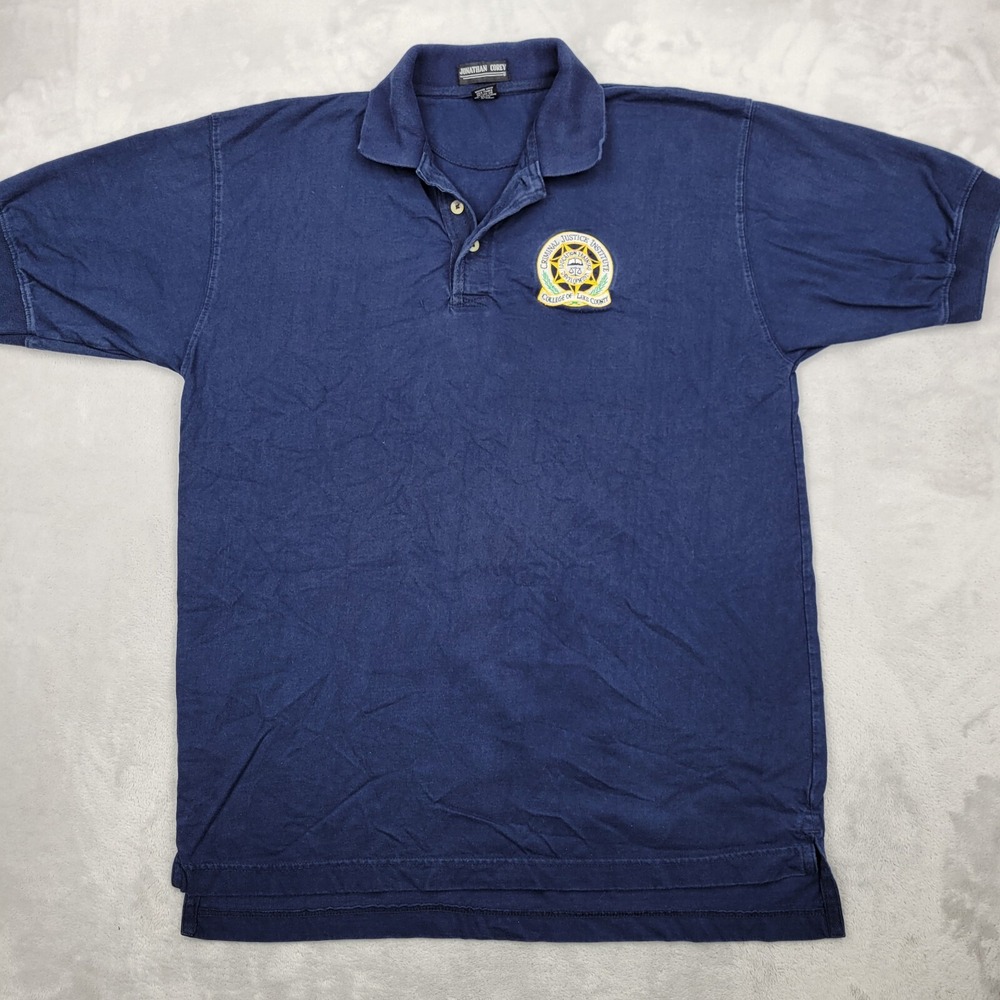 Lake County College Shirt Men Large Golf Polo Sheriff Deputy Criminal Justice